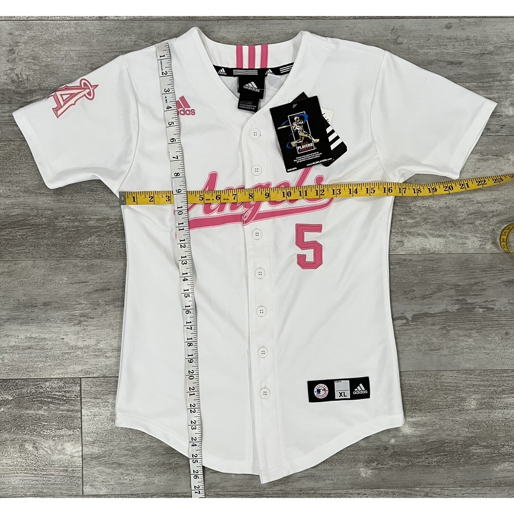 Adidias Womens Albert Pujols Mothers Day Pink Jersey Size XL Rare New With Tags - Picture 2 of 8